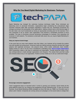 Search Engine Optimization | Digital Marketing-techpapa