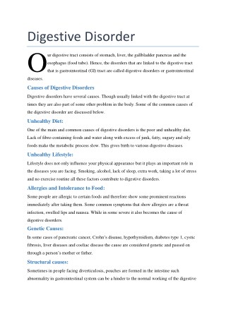 Digestive Disorder