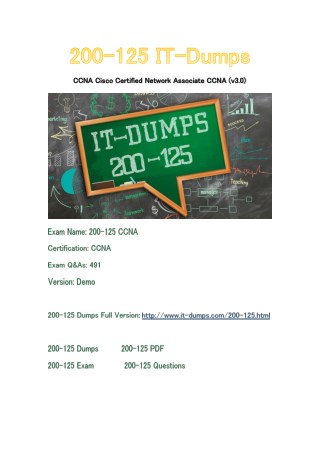 New IT-Dumps 200-125 Free Dumps Download