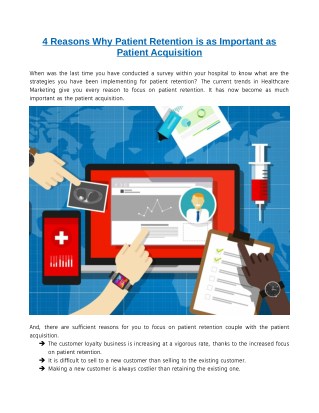4 Reasons Why Patient Retention is as Important as Patient Acquisition