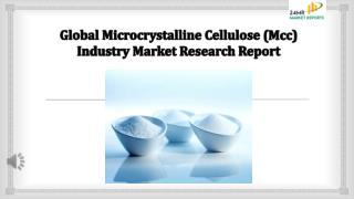 Global Microcrystalline Cellulose (Mcc) Industry Market Research Report