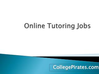 Online English Tutor jobs