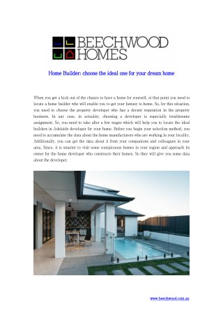 Home Builder: choose the ideal one for your dream home