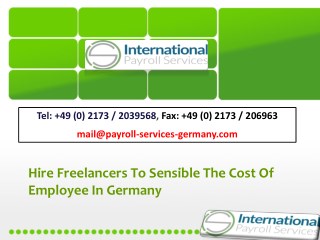 Hire Freelancers To Sensible The Cost Of Employee In Germany