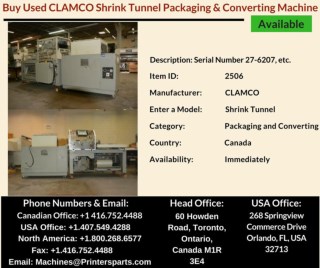 Buy Used CLAMCO Shrink Tunnel Packaging and Converting Machine