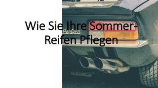 Wie Sie Ihre Sommer-Reifen Pflegen