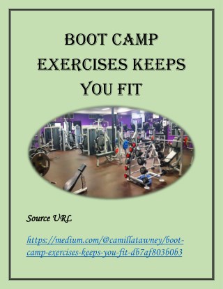 Boot Camp Execrises Keeps you Fit
