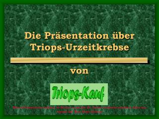 Die Präsentation über Triops-Urzeitkrebse von