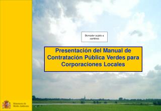 Presentación del Manual de Contratación Pública Verdes para Corporaciones Locales