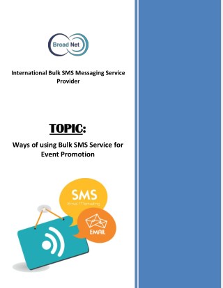 Ways of using Bulk SMS Service for Event Promotion