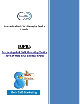 Fascinating Bulk SMS Marketing Tactics That Can Help Your Business Grows