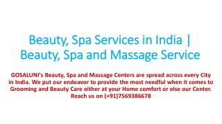 Beauty, Spa Services in India | Beauty, Spa and Massage Service