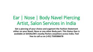 Ear | Nose | Body Navel Piercing Artist, Salon Services in India