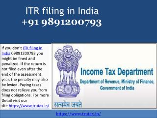 What happens if you donâ€™t ITR filing in India 09891200793?