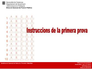 Instruccions de la primera prova