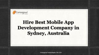 Hire Best Mobile App Development Company in Sydney Australia