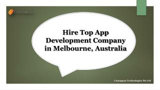 Hire Top App Development Company in Melbourne Australia