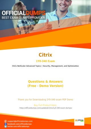 1Y0-340 Exam Dumps - Reduce Your Chances of Failure | Citrix 1Y0-340 Exam Questions PDF