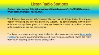 The Benefits of Listening Online Radio Stations
