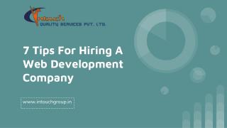 7 Tips For Hiring A Web Development Company