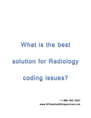 What is the best solution for radiology coding issues?