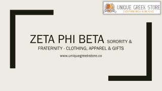 Zeta Phi Beta Sorority & Fraternity - Clothing, Apparel & Gifts