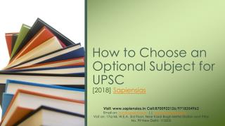 How to Choose Optional Subject for UPSC