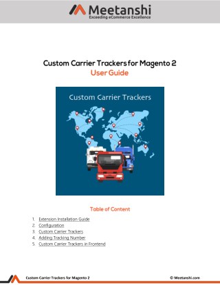 Magento 2 Custom Carrier Trackers