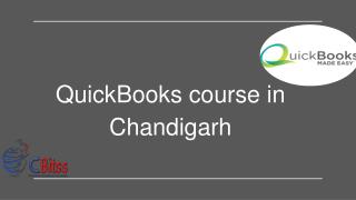 QuickBooks course in Chandigarh