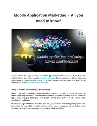 mobile application marketing