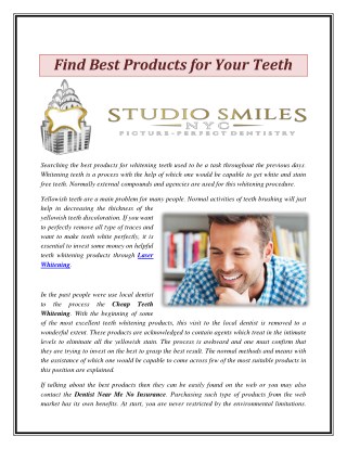 Find Best Products for Your Teeth