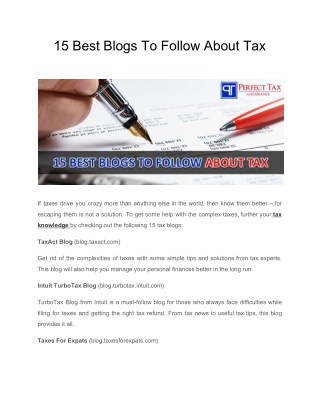 best tax blogs