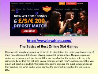 The Basics of Best Online Slot Games