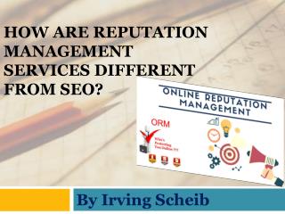 Irving Scheib- How are Reputation Management services different from SEO?