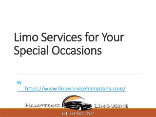 Limo Services for Your Special Occasions