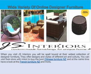 Enhance The Uniqueness of Home With Custom Furniture NZ By JS Interiors