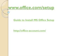 Guide to Install MS Office Setup