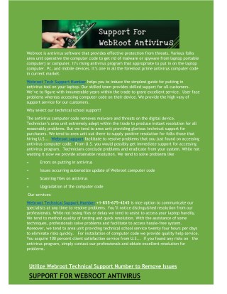 How to handle Webroot Antivirus Installation Issue? Call 1-855-675-4245