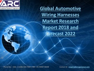 Automotive Wiring Harnesses Market is Expected to Grow at High CAGR During the forecast period 2018-2022
