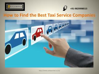 How to Find the Best Taxi Service Companies