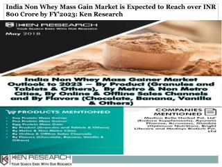 India Non Whey Mass Gain Market, India Mass Gain Market-Ken Research