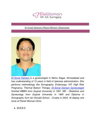 Dr.Sonal Damani | Planet Women | Elawoman