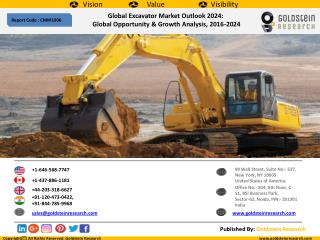 Global Excavator Market Outlook 2024: Global Opportunity & Growth Analysis, 2016-2024