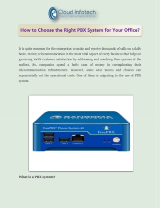 How to Choose the Right PBX System for Your Office?