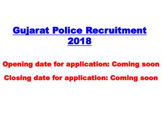 Gujarat Police Recruitment 2018