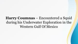 Harry Coumnas â€“ Encountered a Squid during his Underwater Exploration in the Western Gulf Of Mexico