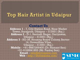 Top Hair Artist in Udaipur