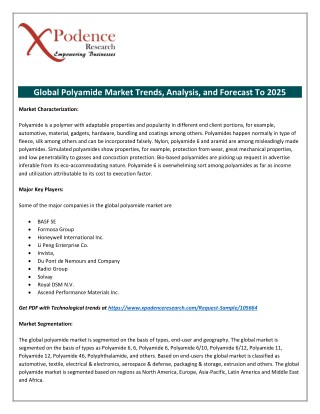 Polyamide Market: Emerging Niche Segments and Regional Markets with Major changes in Market Dynamics