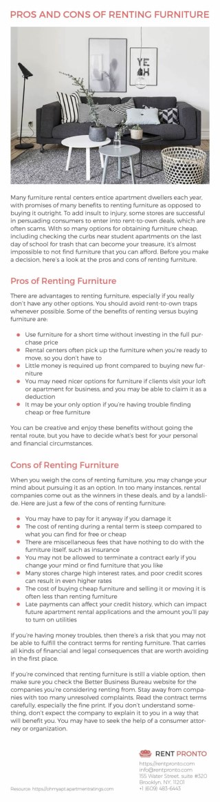 Pros and Cons of Renting Furniture