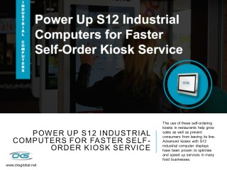 Power Up S12 Industrial Computers for Faster Self-Order Kiosk Service